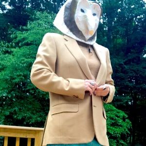 D’Avenza men’s tan wool two button jacket